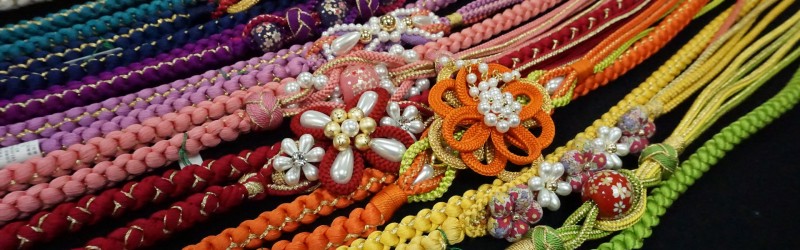 色とりどりの振袖用帯〆